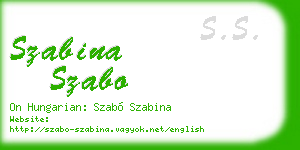 szabina szabo business card