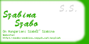 szabina szabo business card